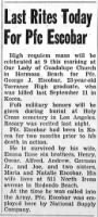 Thumbnail for Last Rites today for Pfc Escobar Torrance Herald Jan 10 1952-1.png