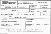 Thumbnail for Sailer, Frank E._PA VET Burial card.JPG