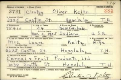 Clinton Oliver > Keltz, Clinton Oliver