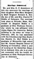 Thumbnail for Riddle, Richard K_The Marysville Tribune_Fri_18 Sept 1942_Pg 3.JPG