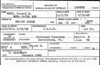 Thumbnail for Wert, Donald S.PA VET Burial Card.JPG