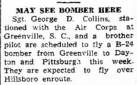 Thumbnail for Collins, George Dennis_The Press Gazette_Fri_16 Oct 1942_Pg 7.JPG