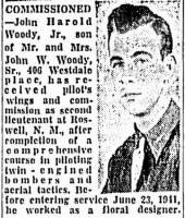 Thumbnail for Woody, John H., Jr._Greensboro Daily News_Fri_23 April 1943_Pg 16.JPG