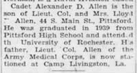 Thumbnail for Allen, Alexander D_Democrat and Chronicle_Rochester, NY_Mon_21 Dec 1942_Pg 10.JPG