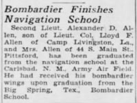 Thumbnail for Allen, Alexander D_Democrat and Chronicle_Rochester, NY_Mon_26 April 1943_Pg 8.JPG