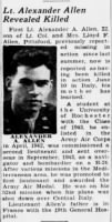 Thumbnail for Allen, Alexander D_Democrat and Chronicle_Rochester, NY_Wed_10 Jan 1945_Pg 11.JPG