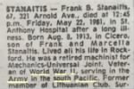 Thumbnail for Frank B. Stanaitis Obituary