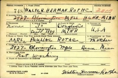 Thumbnail for Walter Herman > Rothe, Walter Herman