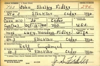 Thumbnail for John Shelby > Fidler, John Shelby