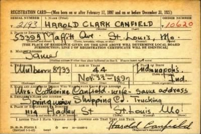 Thumbnail for Harold Clark > Canfield, Harold Clark