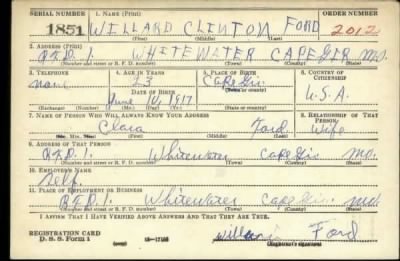 Thumbnail for Willard Clinton > Ford, Willard Clinton