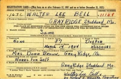 Thumbnail for Walter Lee > Bell, Walter Lee