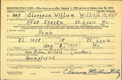 Thumbnail for Clarence William > Willis, Clarence William