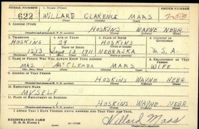 Thumbnail for Willard Clarence > Maas, Willard Clarence