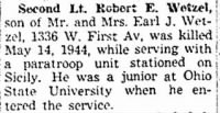 Thumbnail for Wetzel, Robert E_Columbus Dispatch_Wed_07 July 1948_Pg 7.JPG