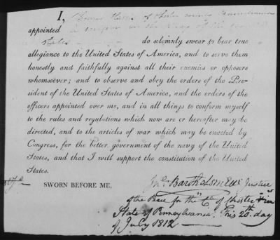 Thumbnail for Naval Record Acceptances > 1812