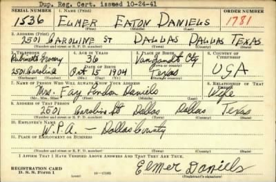 Thumbnail for Elmer Eaton > Daniels, Elmer Eaton