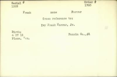 Thumbnail for Foy Barclay > Farrar, Foy Barclay