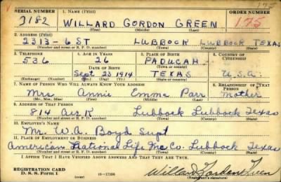 Thumbnail for Willard Gordon > Green, Willard Gordon