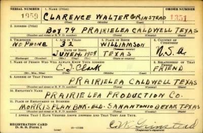 Thumbnail for Clarence Walter > Grinstead, Clarence Walter