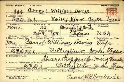 Thumbnail for Carrol William > Davis, Carrol William