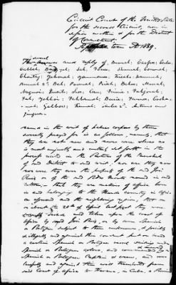 Circuit Court for the District of Connecticut > U.S. v. Cinque and the Africans Sept., 1839, term