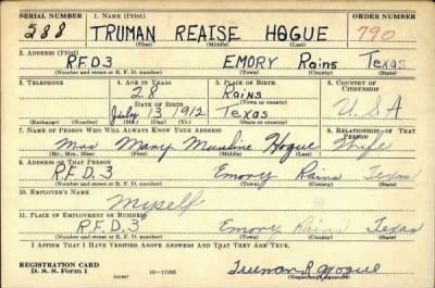 Thumbnail for Truman Reaise > Hogue, Truman Reaise