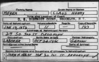 Naturalization Petition for Henry Claus Meyer