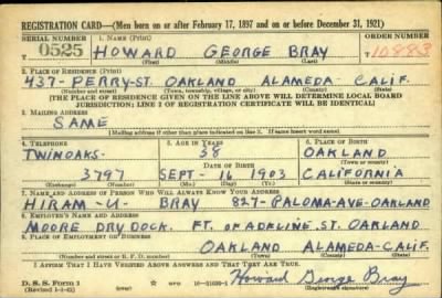 Thumbnail for Howard George > Bray, Howard George