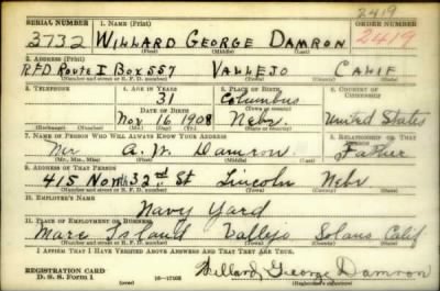 Thumbnail for Willard George > Damron, Willard George