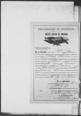 Thumbnail for Sherman, Jacob > Declaration of Intention (1906)