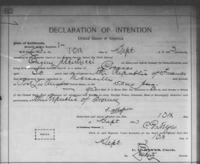 Albertucci, Eugene > Declaration of Intention (1903)