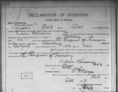 Thumbnail for Hamann, Wilhelm > Declaration of Intention (1903)