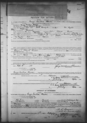 Alexakis, George Dimitrios > Petition for Naturalization (1908)