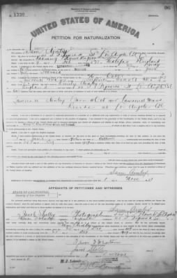 Ainley, Sam > Petition for Naturalization (1911)