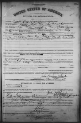 Alexander, John Richard > Petition for Naturalization (1913)