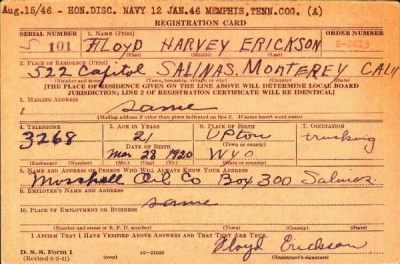 Thumbnail for Floyd Harvey > Erickson, Floyd Harvey