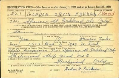 Thumbnail for Gordon Orvin > Erickson, Gordon Orvin