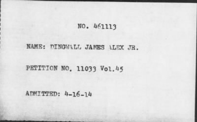 [Illegible] > DINGWALL, JAMES ALEX JR.