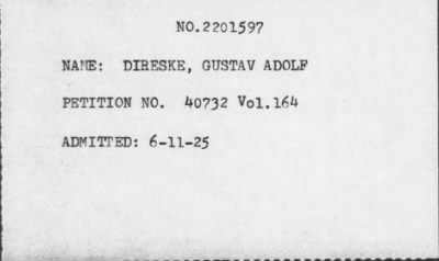 [Illegible] > DIRESKE, GUSTAV ADOLF