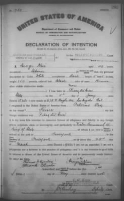 Alesi, George > Declaration of Intention (1908)