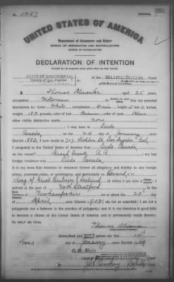 Alexander, Thomas > Declaration of Intention (1909)