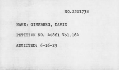 Thumbnail for [Illegible] > GINSBERG, DAVID