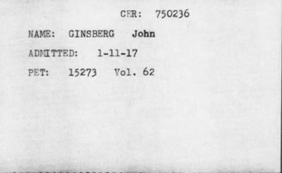 Thumbnail for [Illegible] > GINSBERG John