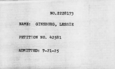 [Illegible] > GINSBURG, LESSLIE