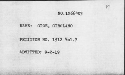 [Illegible] > GIOE, GIROLAMO