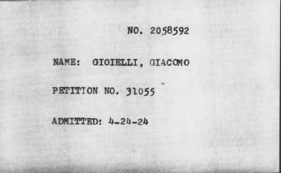 [Illegible] > GIOIELLA, GIACOMO