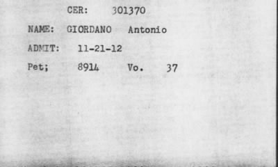 [Illegible] > GIORDANO Antonio