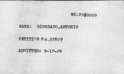 [Illegible] > GIORDANO, ANTONIO