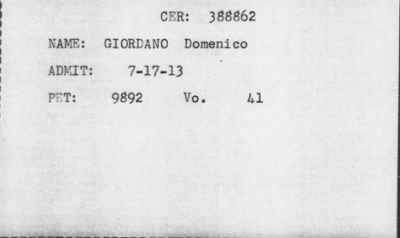 [Illegible] > GIORDANO Domenico